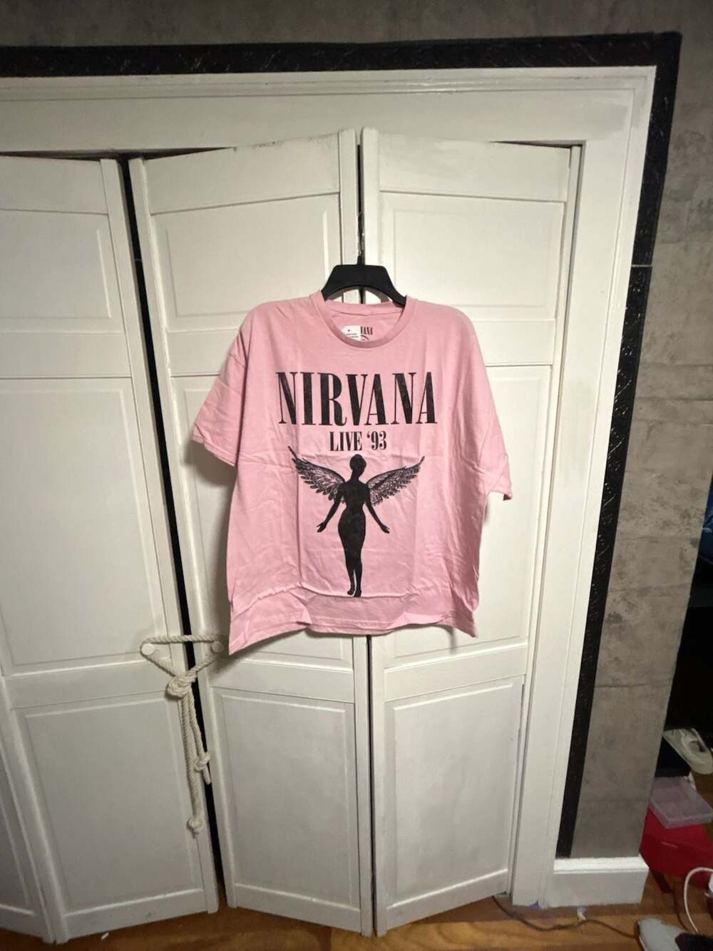 Nirvana in Utero 1993 Tour Women Pink Washed